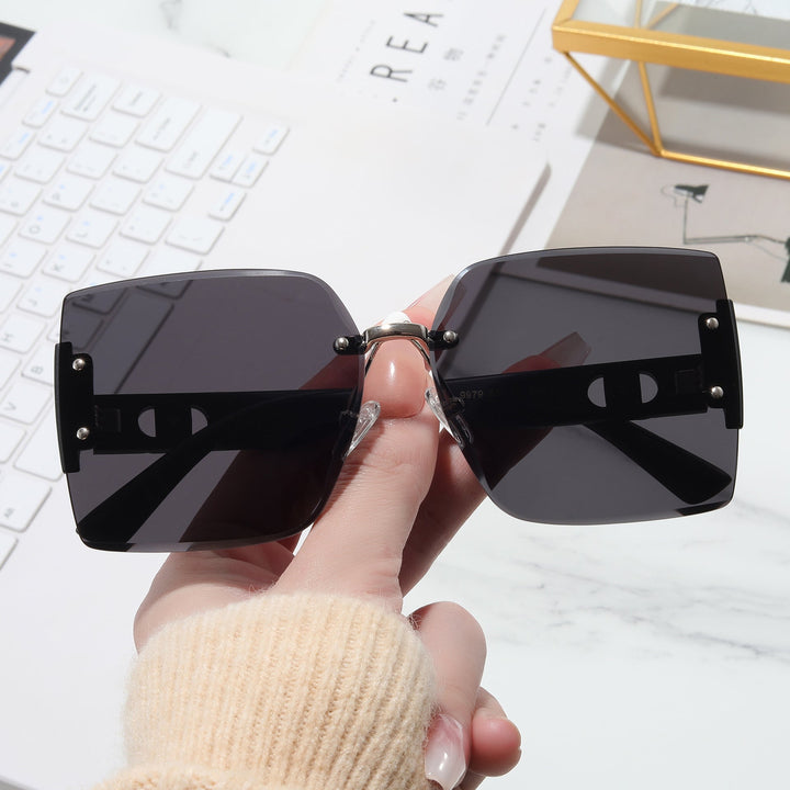 Women's High-Quality Rectangular Sunglasses with Fashionable Metal Frame Kalsten