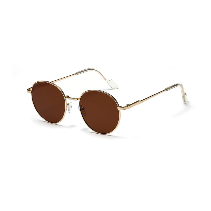 Women round sunglasses with luxurious metal frame and UV protection Kalsten