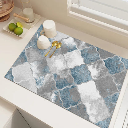 Abstract Geometric Kitchen Mat Acalora