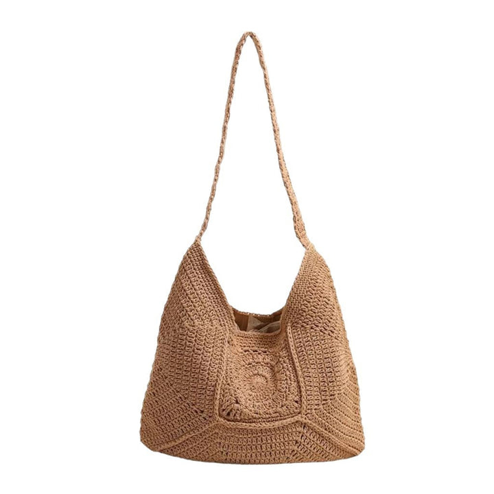 Handmade tote bag with artistic crochet pattern Kalsten