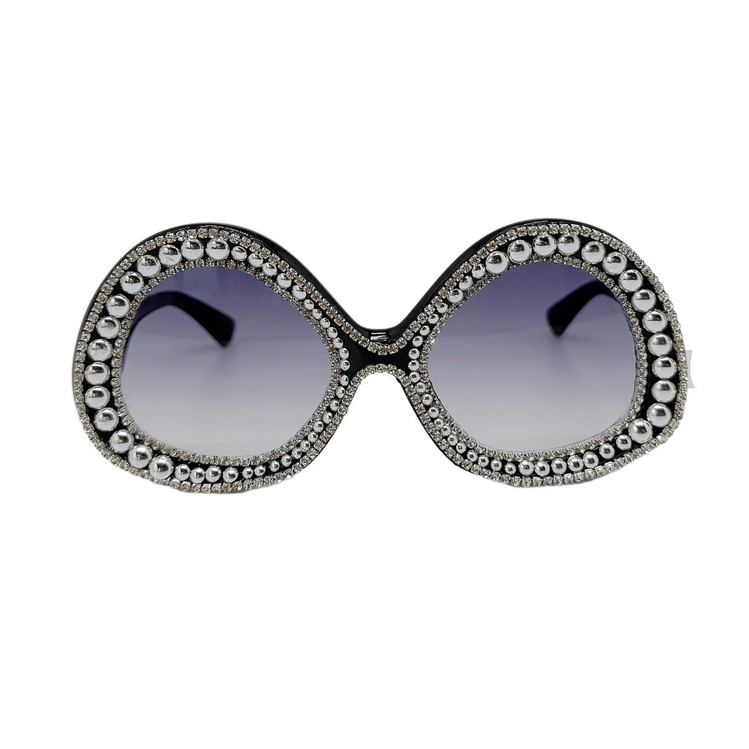 Ladies Glamorous Statement Sunglasses with Sparkling Crystal Frame Kalsten