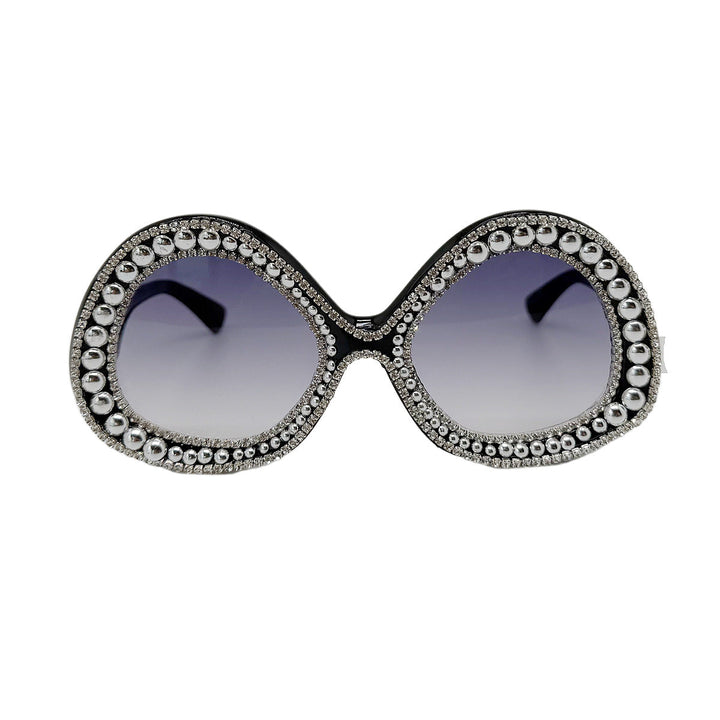 Ladies Glamorous Statement Sunglasses with Sparkling Crystal Frame Kalsten