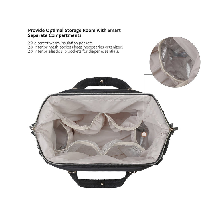 Fashionable diaper bag with elegant woven look Kalsten