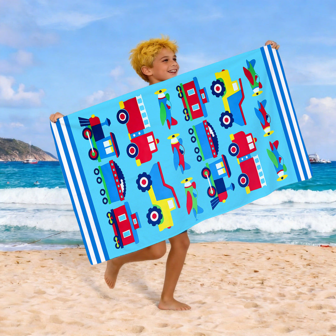 Beach towel with colorful horse motif Kalsten