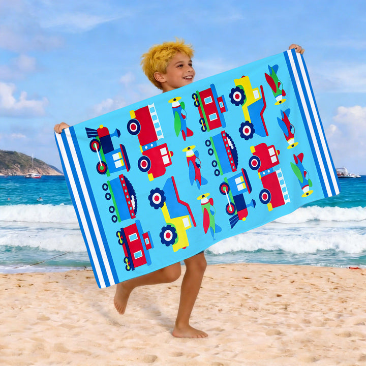 Beach towel with colorful horse motif Kalsten