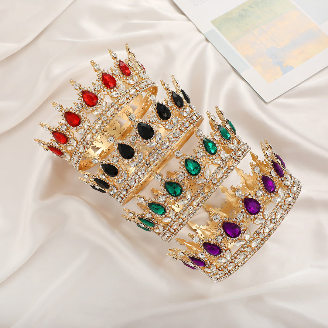Ladies Luxurious Festive Crown with Shining Gemstones Kalsten