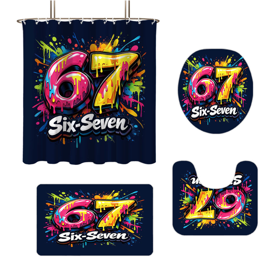 Digital Art-Themed Four-Piece Bathroom Set Kalsten