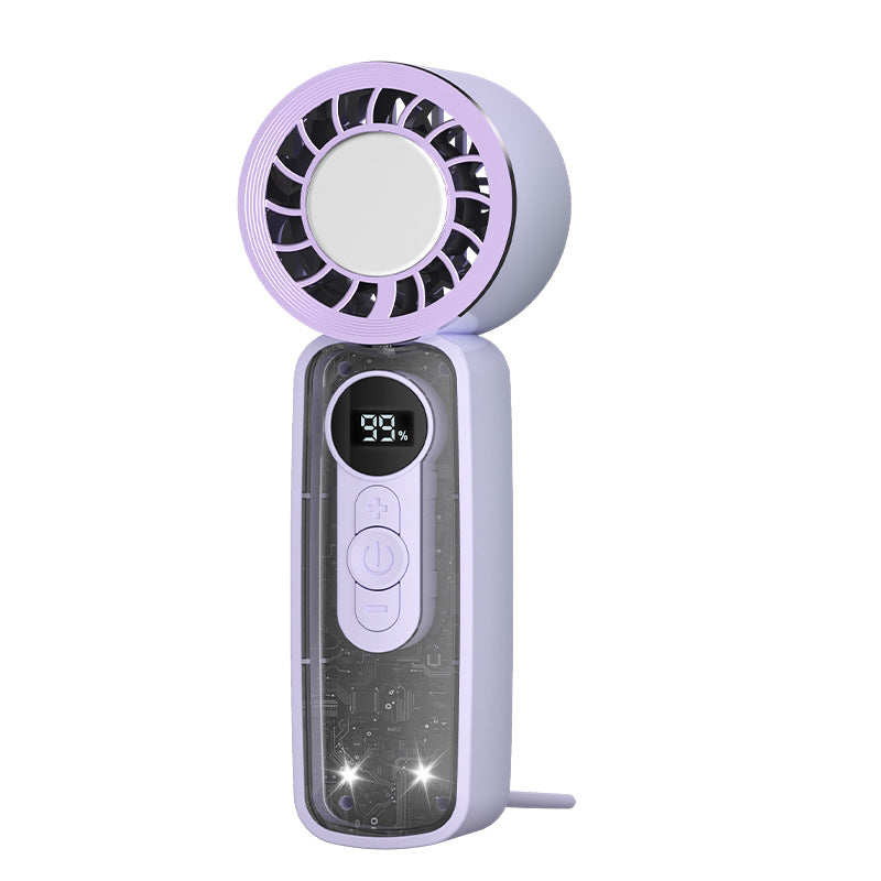 Unisex Portable Mini Dual Fan with LED Display and USB Charging Kalsten