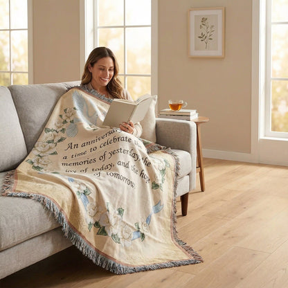 Artistic Floral Tapestry Blanket