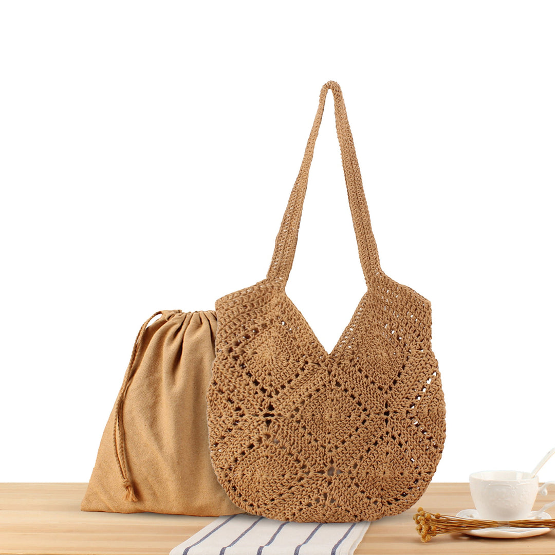 Handmade crochet tote bag with modern pattern Kalsten