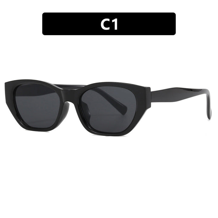 Women's futuristic cat-eye sunglasses with transparent frame and comfortable UV protection Kalsten