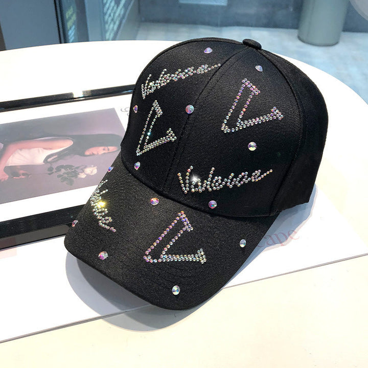 Women's Rhinestone Accented Adjustable Baseball Cap Kalsten