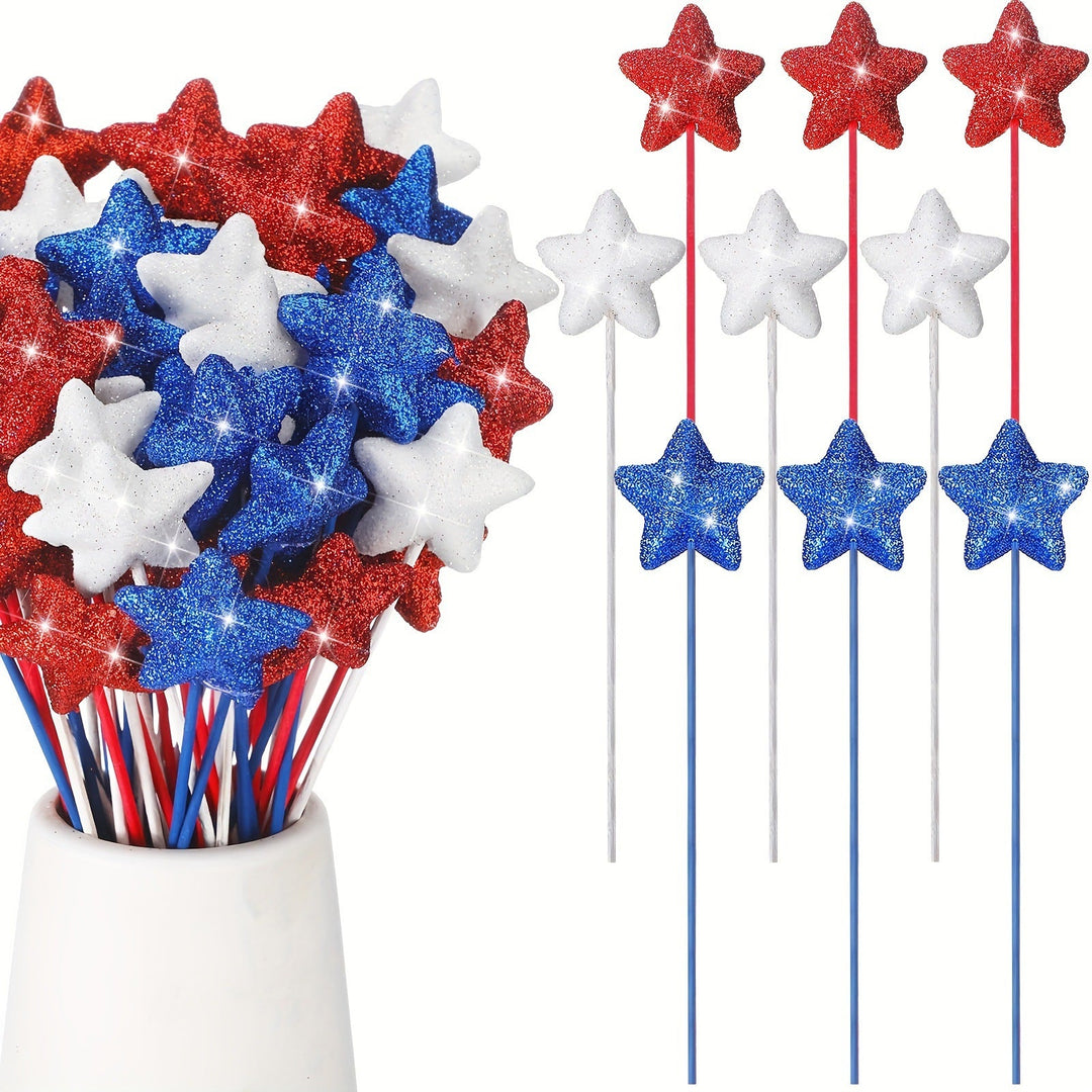 Unisex nan glittering star stick decorative plug with bows and stick made of wood Kalsten