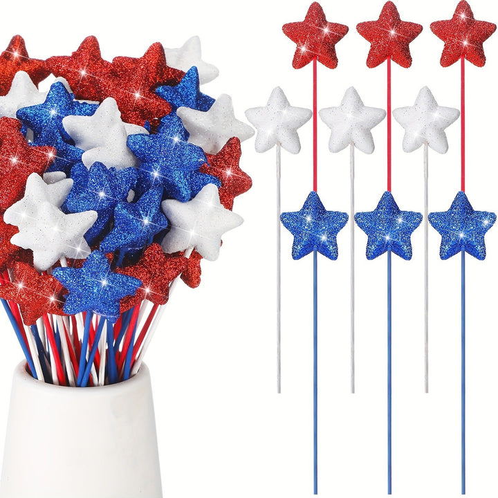 Unisex nan glittering star stick decorative plug with bows and stick made of wood Kalsten