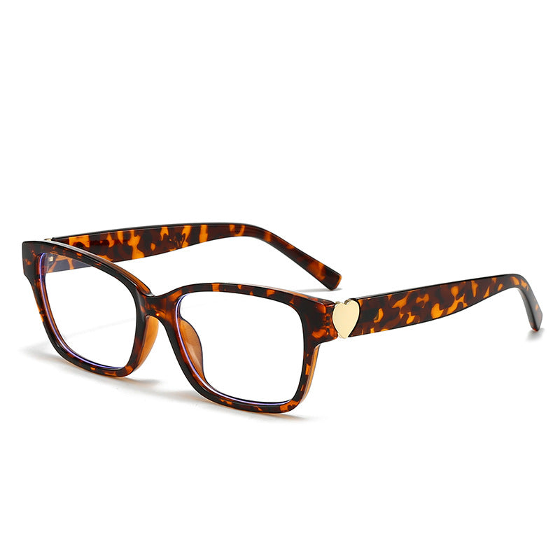 Women's fashionable square sunglasses with heart accents Kalsten