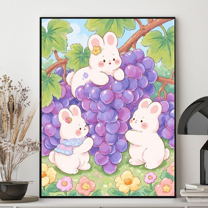 Cute Bunny-Themed Illustration Canvas Art Kalsten