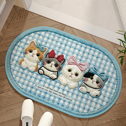 Cute Cat-Themed Decorative Bath Mat Acalora