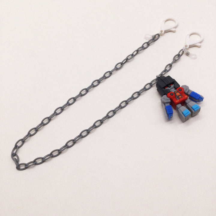 Playful glasses holder chain with robot motif Kalsten