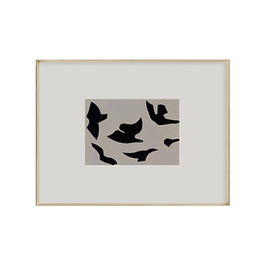Framed Abstract Bird Artwork