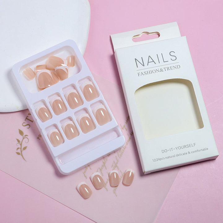 Elegant French Tip Press-On Nail Set Kalsten 1787225130