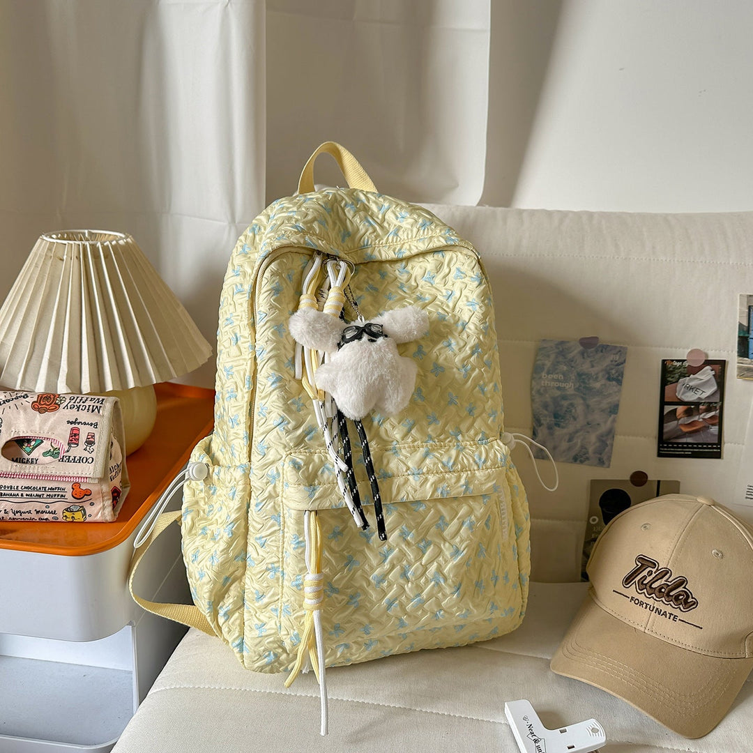 Textured Plush Multi-Compartt Backpack Kalsten