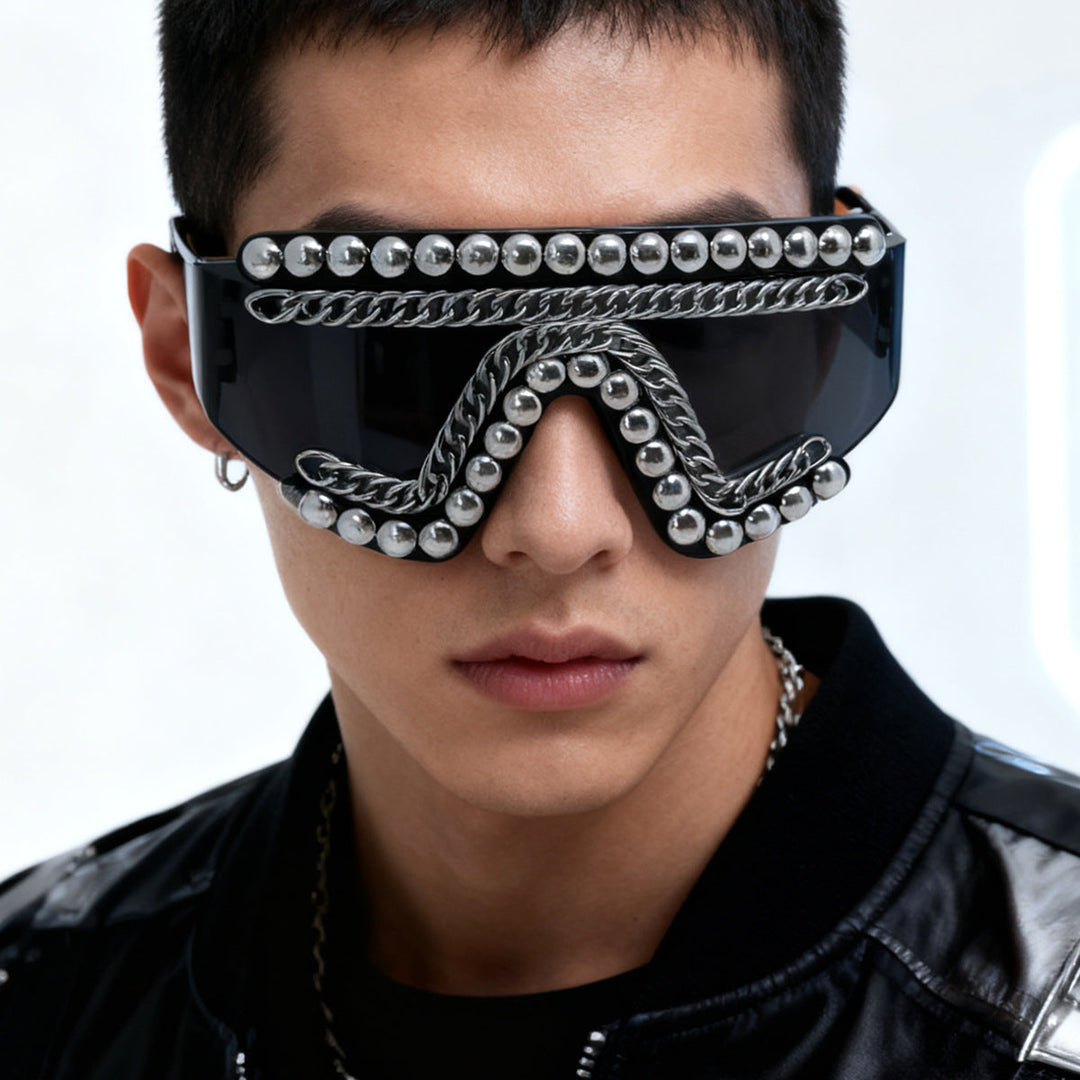 Women's fashion sunglasses with luxurious chain frame and shimmering accents Kalsten