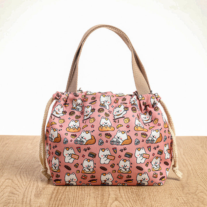 Drawstring Cat-Themed Storage Bag Kalsten