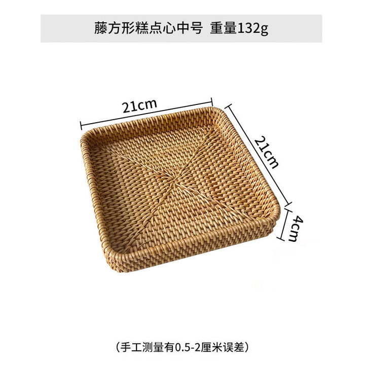 Women square natural material serving plate Kalsten