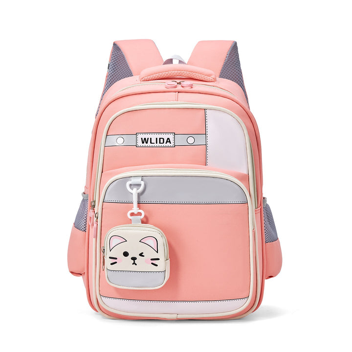 Girls' Cute Cat-Design School Backpack