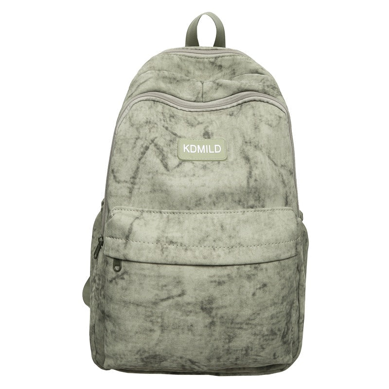 Lightweight Textured Canvas School Backpack Kalsten