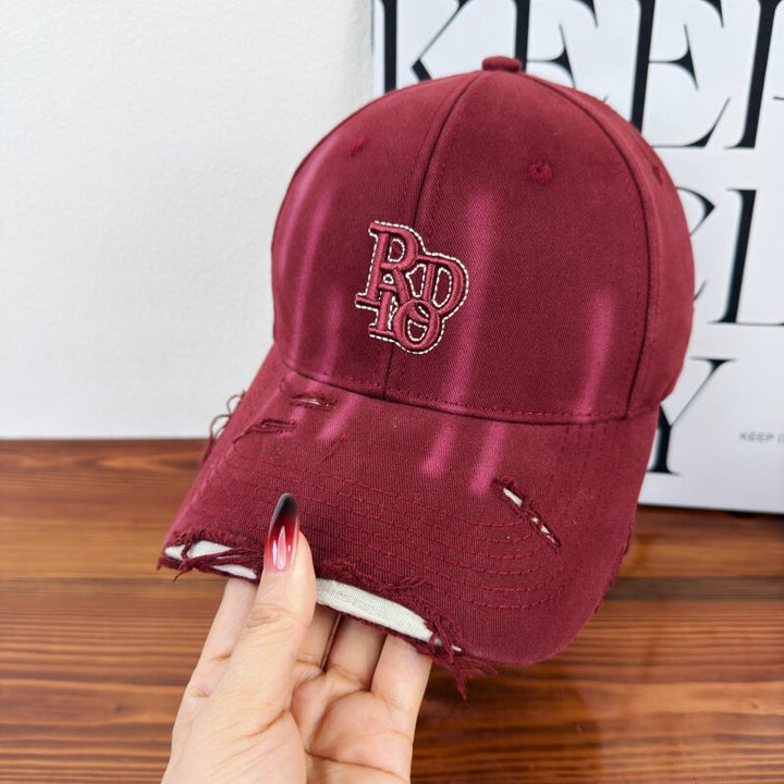 Women's Distressed Classic Cotton Baseball Cap Kalsten
