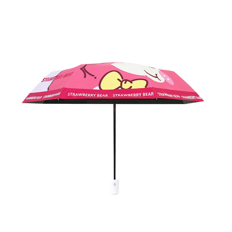 Ladies Folding Umbrella with Cute Bear Design Kalsten