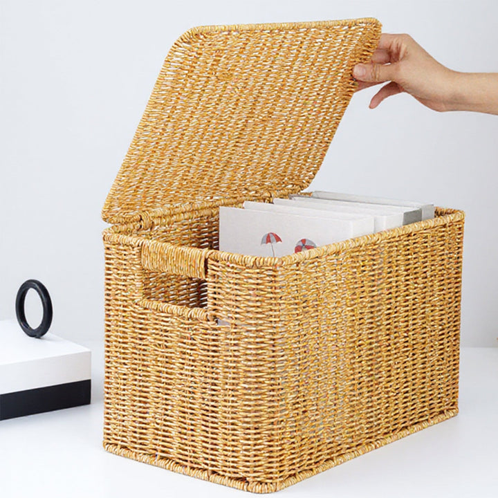 Ladies Generous Storage Basket with Lid Kalsten