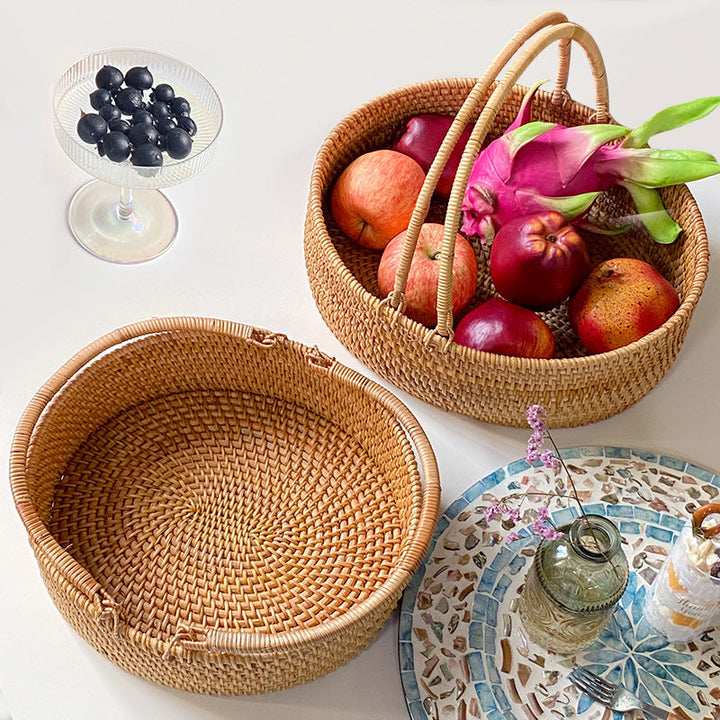 Women's Handcrafted Rattan Basket Kalsten