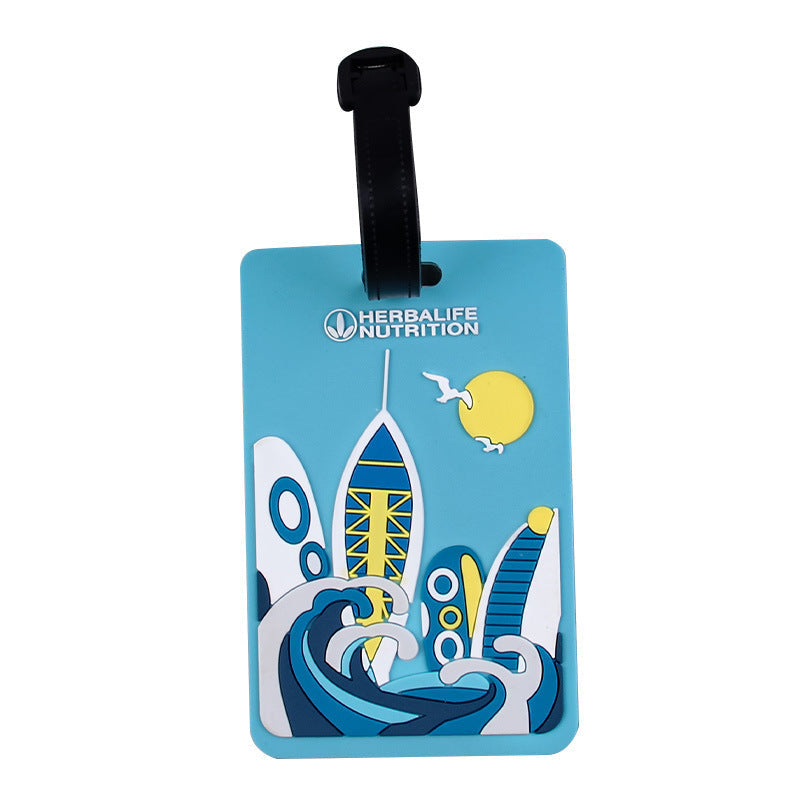Whimsical Heart Balloon Luggage Tag Kalsten