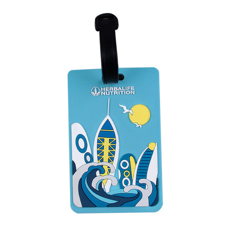 Whimsical Heart Balloon Luggage Tag Kalsten