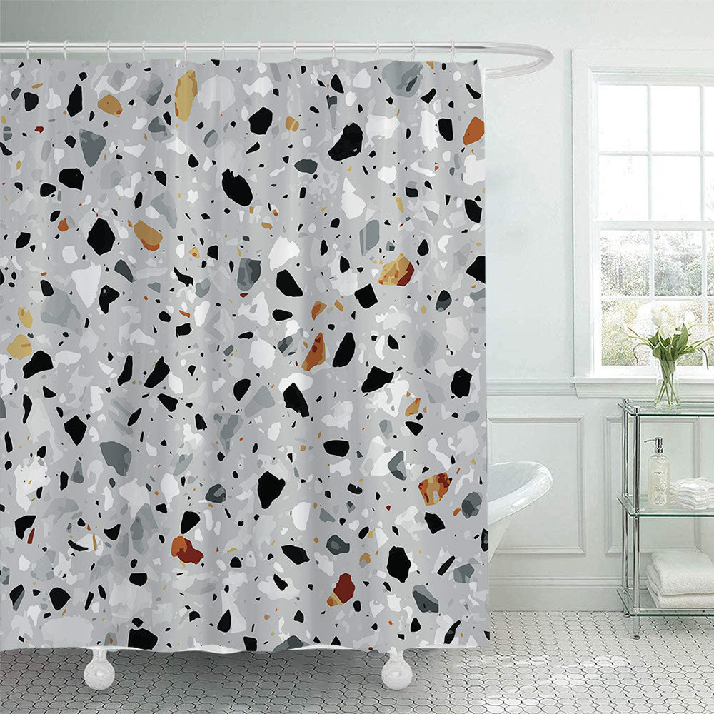 Stylish Terrazzo Print Shower Curtain Kalsten