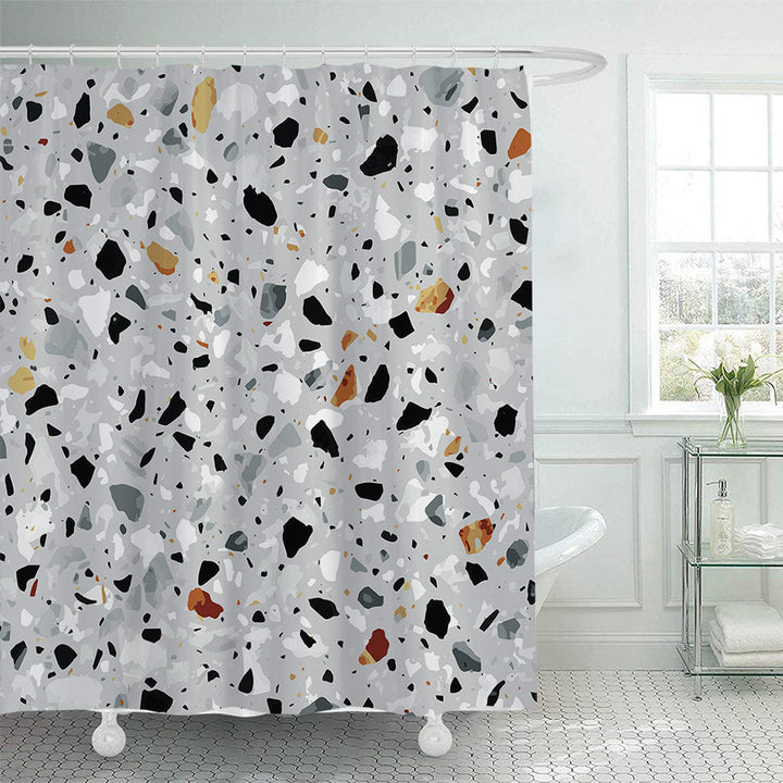 Stylish Terrazzo Print Shower Curtain Kalsten