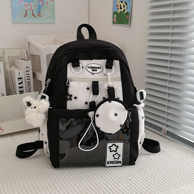 Playful Star-Embellished School Backpack