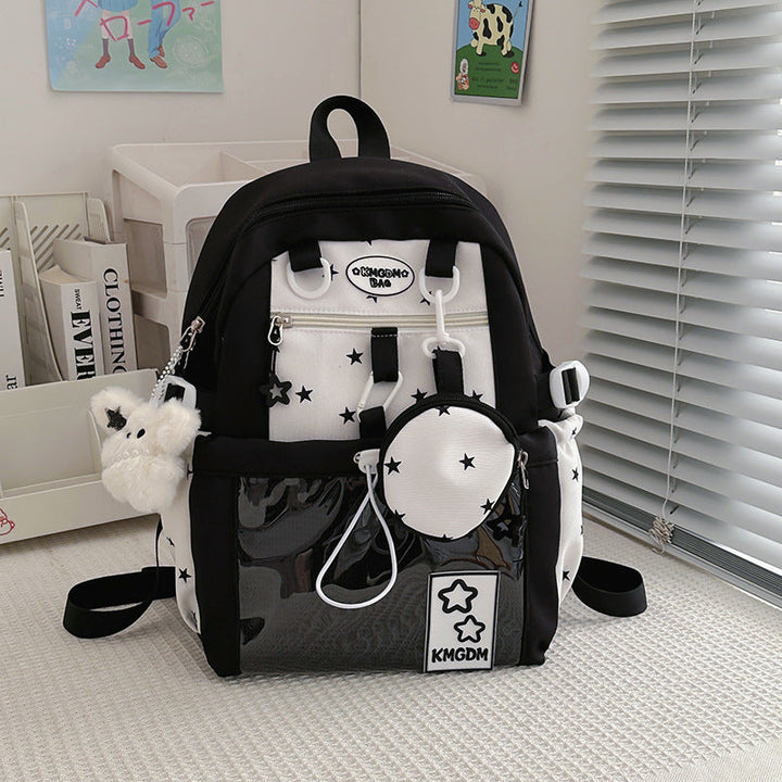 Playful Star-Embellished School Backpack