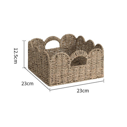 Decorative Storage Basket Made of Woven Natural Material Acalora