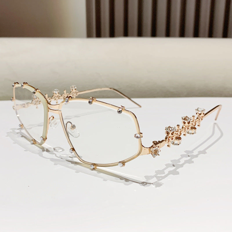 Ladies designer glasses with glamorous accent and sparkling glitter stones Kalsten