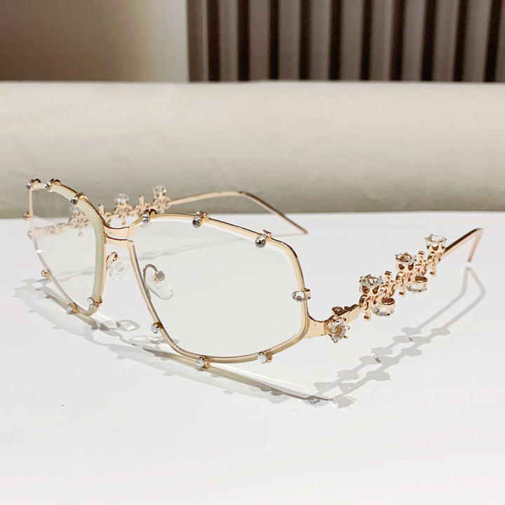 Ladies designer glasses with glamorous accent and sparkling glitter stones Kalsten