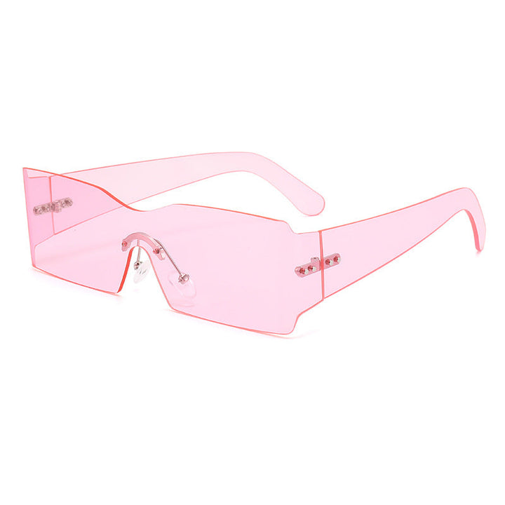 Women's futuristic fashion sunglasses with transparent frame Kalsten