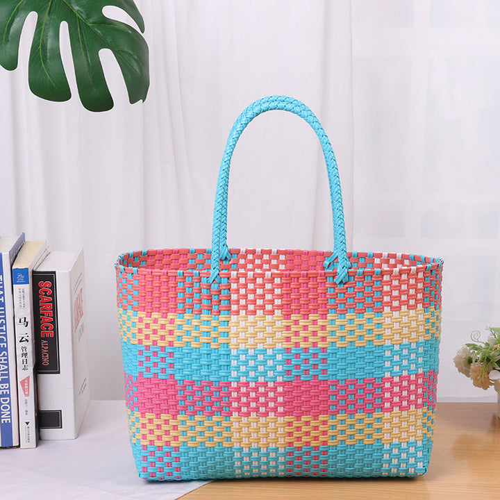 Colorful and Handmade Woven Market Bag Kalsten