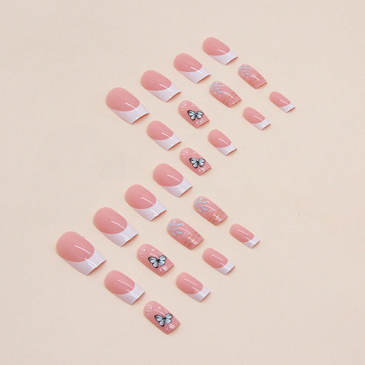 Decorative Butterfly Design Press-On Nails Kalsten