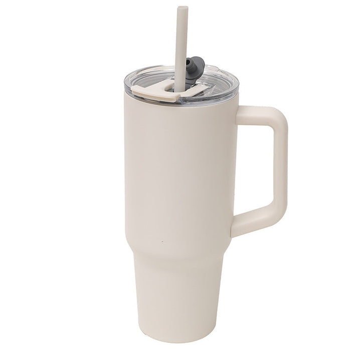 Unisex Insulated Drinking Cup with Handle and Integrated Straw Kalsten