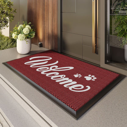 Stylish Paw Print Welcome Mat