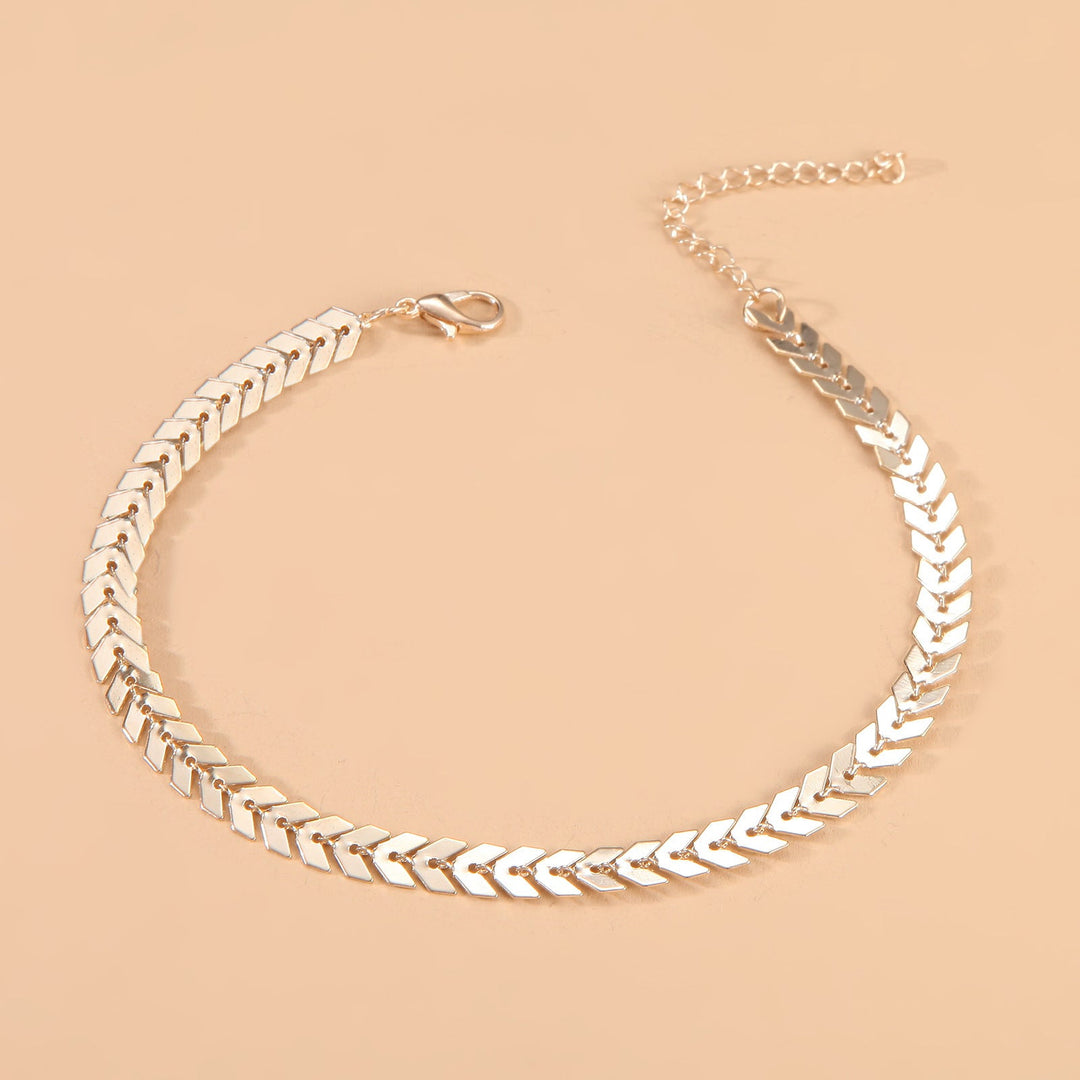 Adjustable Herringbone Chain Anklet Kalsten