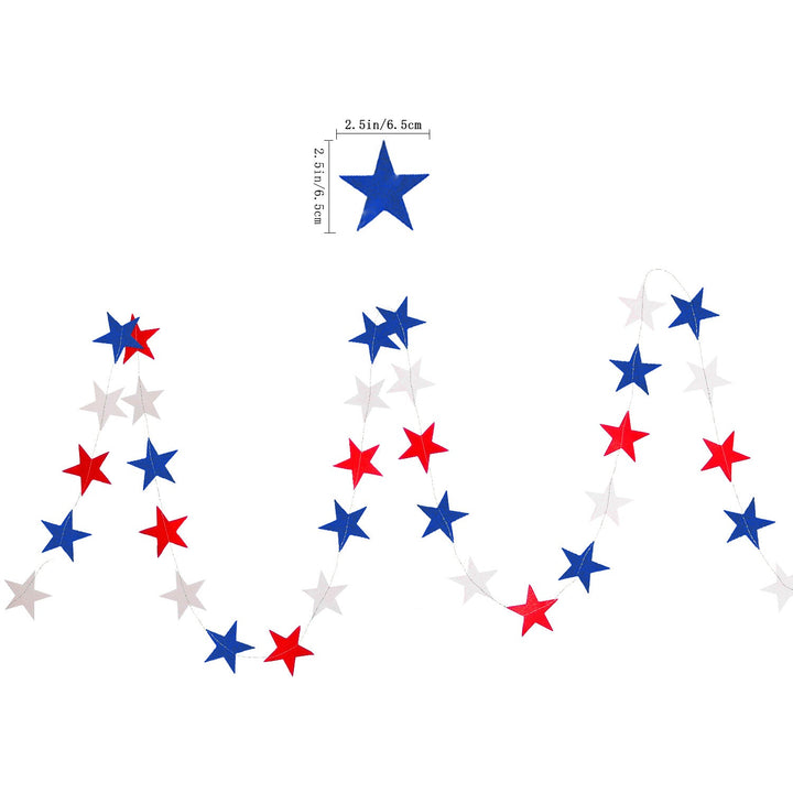 Unisex nan patriotic party decoration set with paper fans bunting pom poms star garlands and foil letter balloons Kalsten